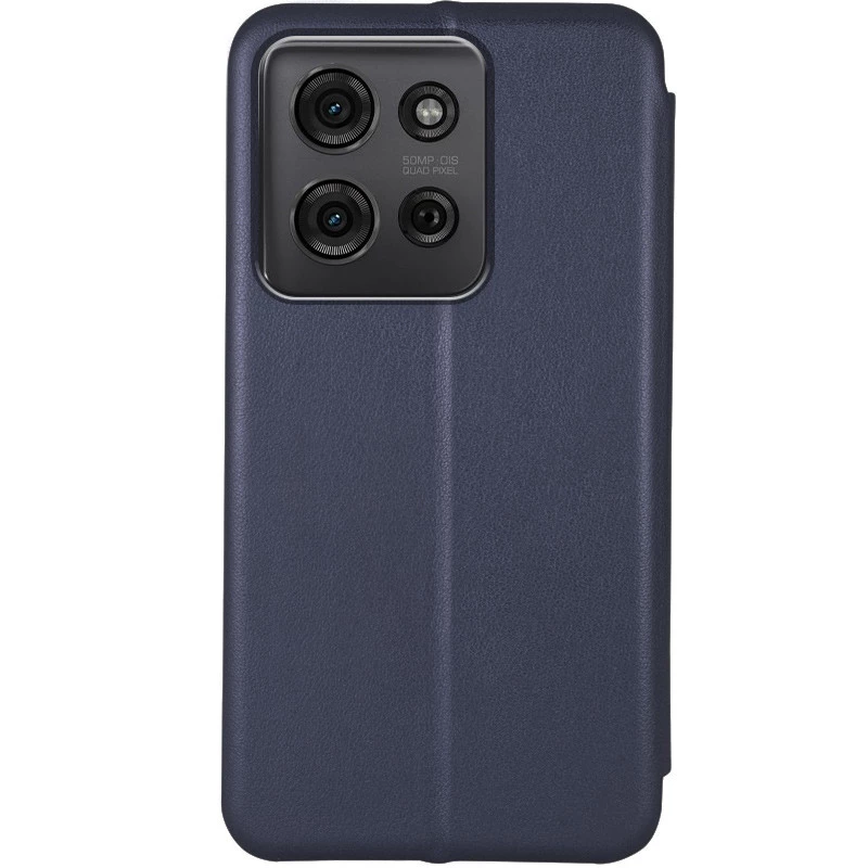 Чохол-книжка класичний на Motorola Moto G75 – Темно-синій. Фото 2 з 3