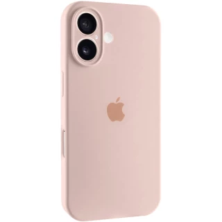Чохол Silicone Case з захистом камери на Apple iPhone 16 — Рожевий / Pink Sand