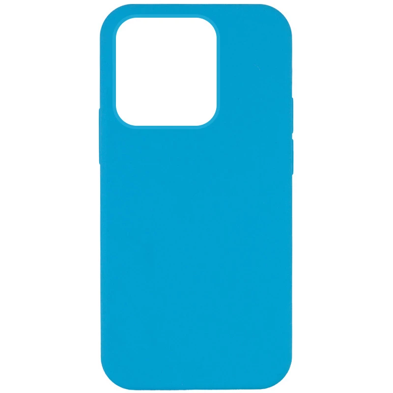Чохол з закритим низом Silicone Case на Apple iPhone 13 Pro (6.1") – Блакитний / Blue. Фото 2 з 4