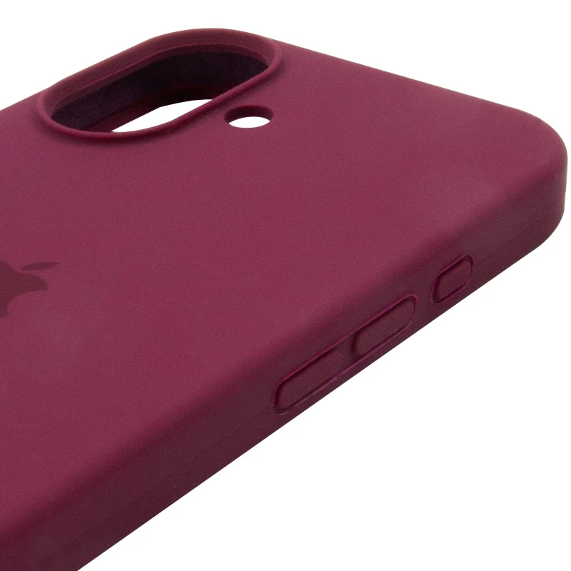 Чехол Silicone Case с закрытым низом для Apple iPhone 16 Pro – Бордовый / Maroon. Фото 10 из 15