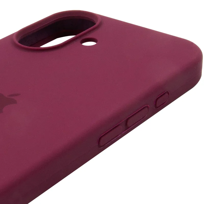 Чехол Silicone Case с закрытым низом для Apple iPhone 17 (6.3") – Бордовый / Maroon. Фото 6 из 7