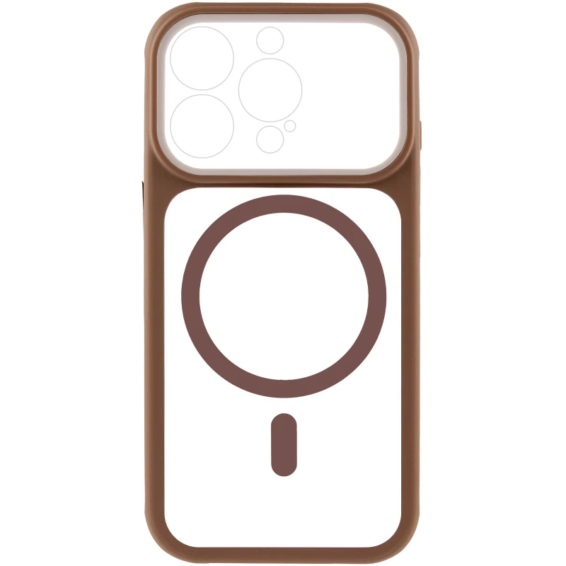 Чохол TPU GETMAN Moon Clear with MagSafe для Apple iPhone 14 Pro Max (6.7") – Brown. Фото 3 з 6