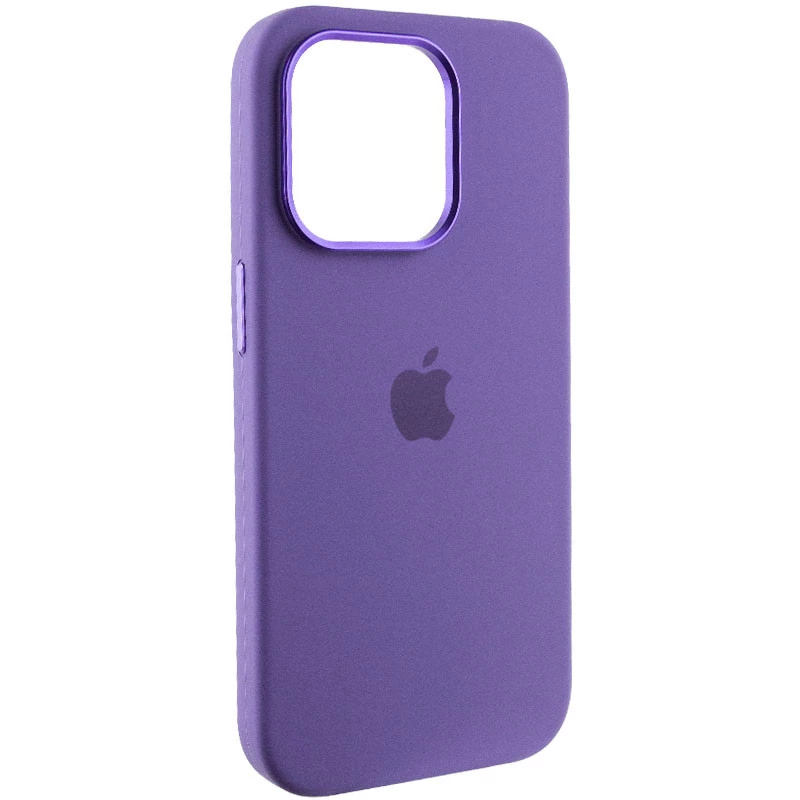Чехол Silicone Case с металлическими кнопками для Apple iPhone 14 Pro Max (6.7") – Фиолетовый / Iris. Фото 2 из 9