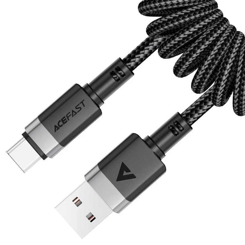 Дата кабель Acefast C14-04 USB to Type-C 3A (1.2m) – Black. Фото 2 з 6