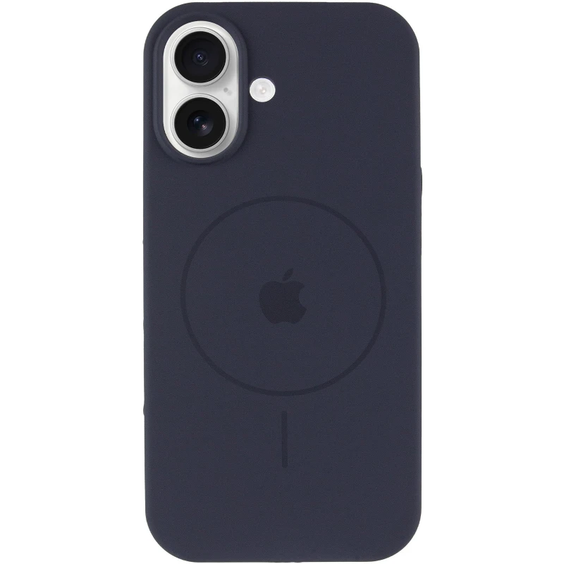 Чохол Silicone Case Full Protective (AA) V2 with MagSafe для Apple iPhone 17 (6.3") – Темно-синій / Midnight blue. Фото 5 з 11
