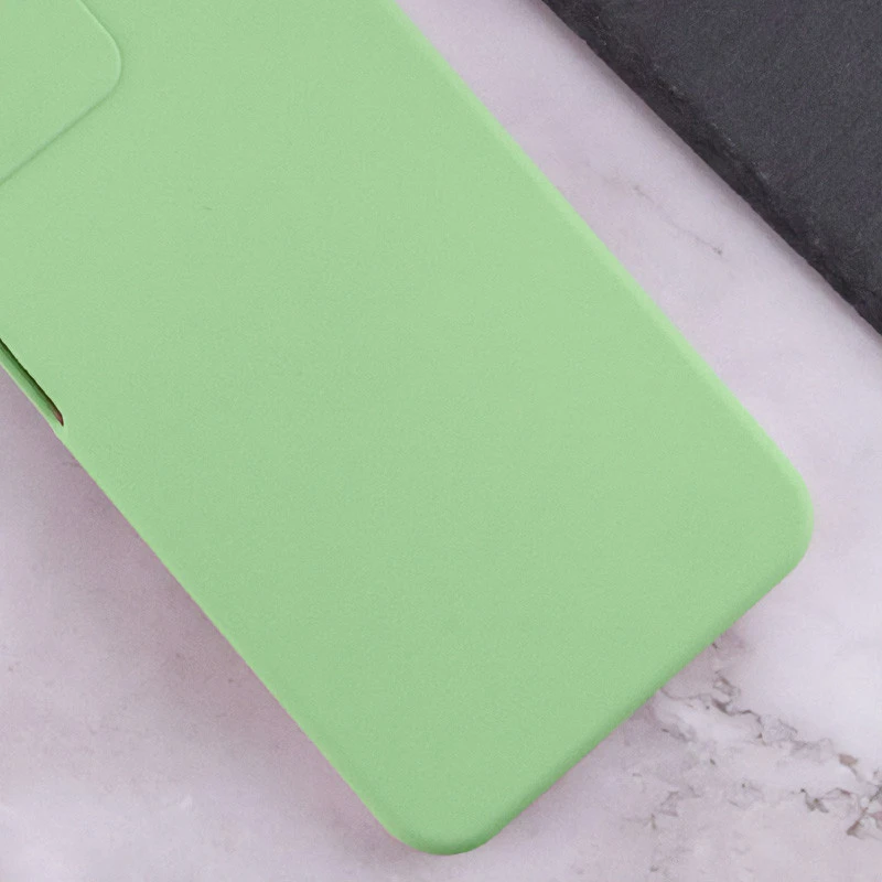 Чехол Silicone Case Lakshmi Premium з закритою камерою на Xiaomi Poco M6 4G – Мятный / Mint. Фото 2 из 3