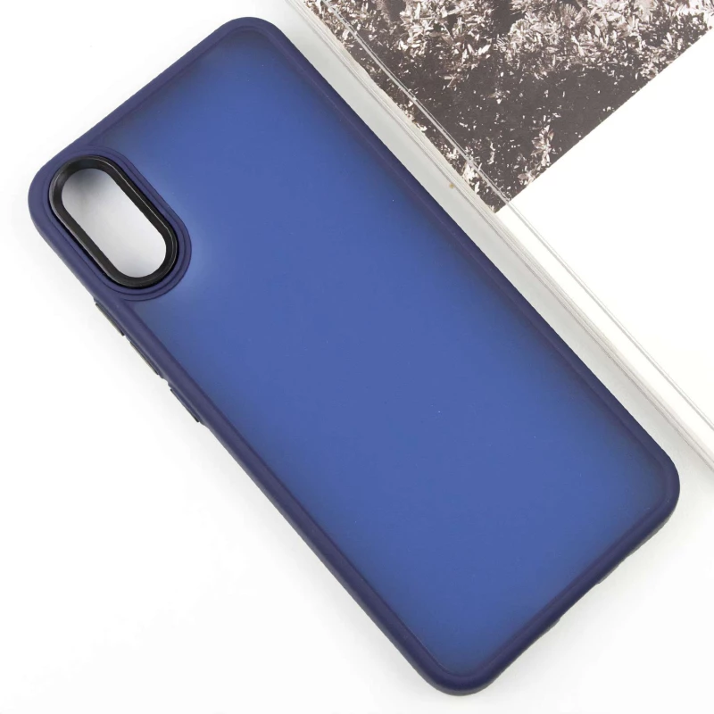 Чехол TPU+PC Lyon Frosted на Oppo A60 – Синий / Navy Blue. Фото 2 из 6