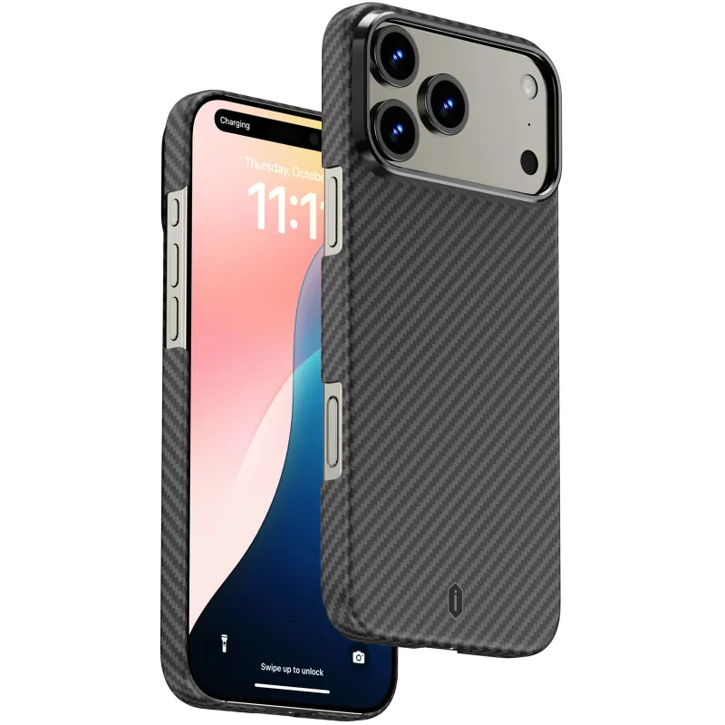 Арамідний чохол WiWU Aramid Air series для Apple iPhone 17 Pro Max (6.9") – Black. Фото 5 з 6