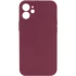 Чохол з захистом камери Silicone Case для Apple iPhone 12 (6.1") – Бордовий / Plum. Фото 1 з 4