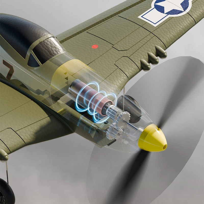 Літак на радіокеруванні SCHE W551 Four-channel Stunt Fighter – Green. Фото 5 з 6