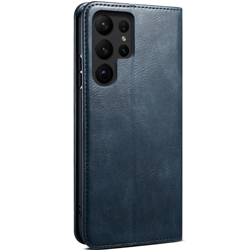 Шкіряний чохол-книжка Urban Leather series для Samsung Galaxy S26 Ultra – Blue. Фото 2 з 5
