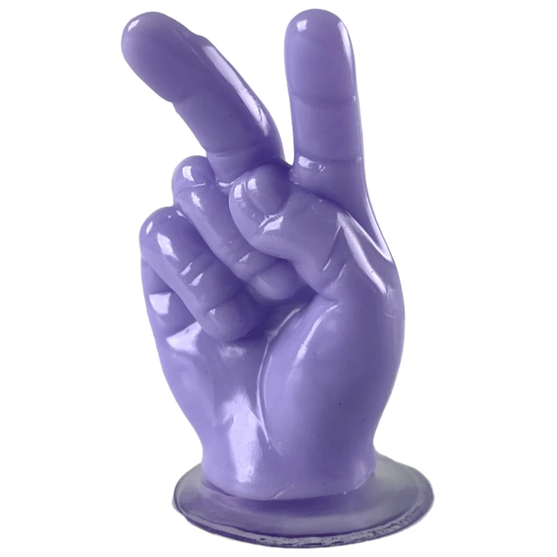 Антистрес-сквіш іграшка жест "Peace" – Purple. Фото 1 з 1