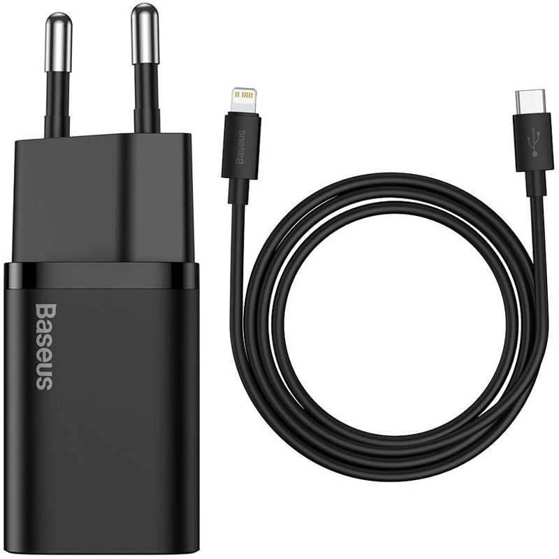 

МЗП Baseus Super Si Quick Charger 1C 20W + кабель Type-C to Lightning
