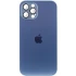 Силиконовый сапфирный чехол со стеклянной поверхностью на Apple iPhone 12 Pro (6.1") – Sierra Blue. Фото 3 из 10