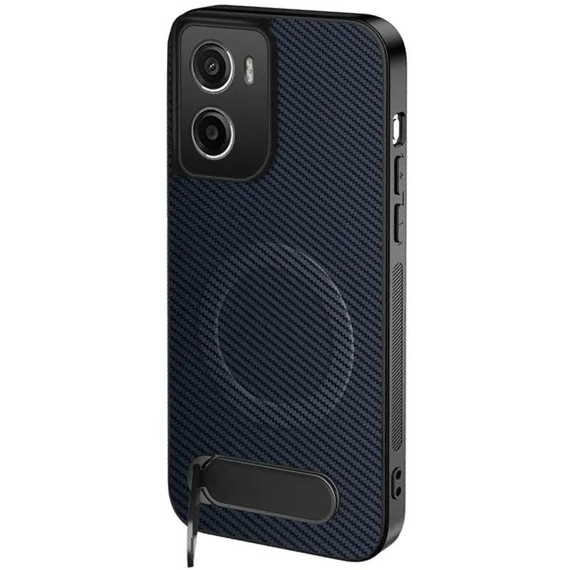 TPU+PC чохол Carbon Kickstand Magnetic Case для Motorola Moto G06 – Sapphire blue. Фото 1 з 2