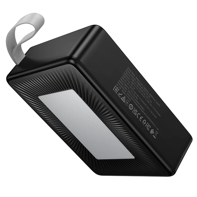 Портативний ЗП Power Bank Hoco J166 Carretera 22.5W+PD20W+lighting 50000 mAh – Black. Фото 6 з 6