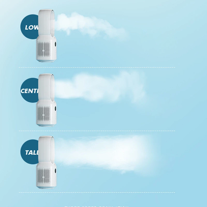 Настільний вентилятор F8 3in1 з Bluetooth-динаміком і нічником 4000mAh – White. Фото 4 з 9