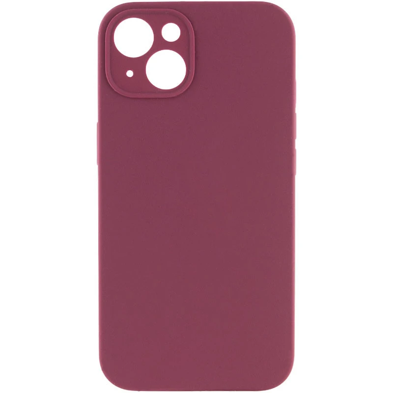 Чохол з захистом камери Silicone Case для Apple iPhone 13 (6.1") – Бордовий / Plum. Фото 1 з 3