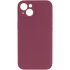 Чехол с защитой камеры Silicone Case для Apple iPhone 15 (6.1") – Бордовый / Plum. Фото 1 из 3