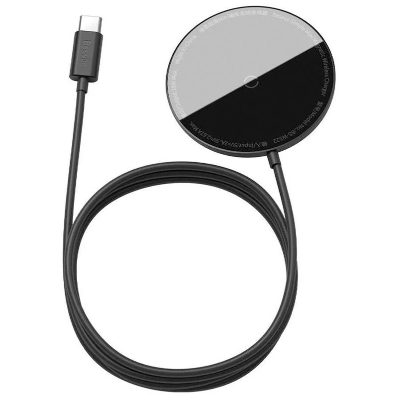 БЗП Baseus Simple Mini Magnetic 15W – Чорний. Фото 3 з 7