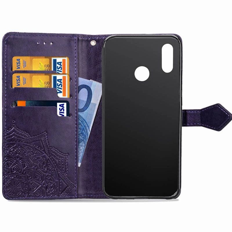 Шкіряний чохол-книжка Art Case з візитницею для Huawei P Smart+ (nova 3i) – Фіолетовий. Фото 4 з 7