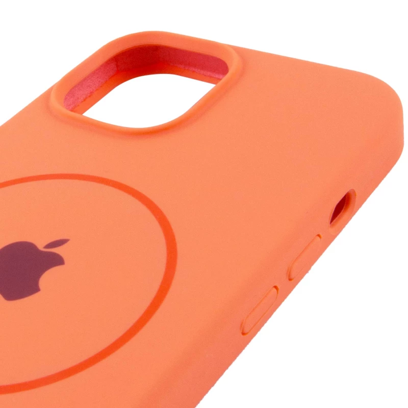 Чохол Silicone Armor Max with MagSafe для Apple iPhone 15 (6.1") – Помаранчевий / Papaya. Фото 5 з 6