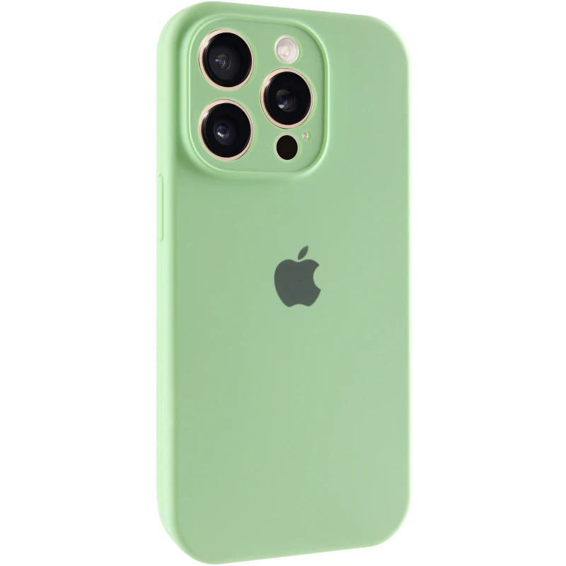 Чехол Silicone Case с защитой камеры для Apple iPhone 13 Pro (6.1") – Зеленый / Pistachio. Фото 3 из 13