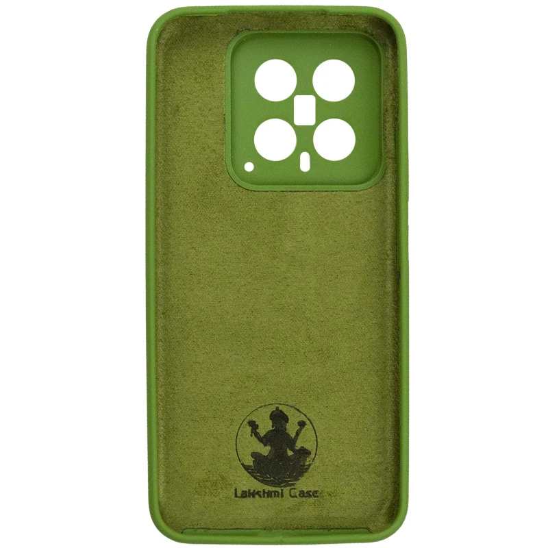 Чохол Silicone Cover Ummi Lakshmi Full Camera (AA) для Xiaomi 14 – Зелений / Dark green. Фото 3 з 3