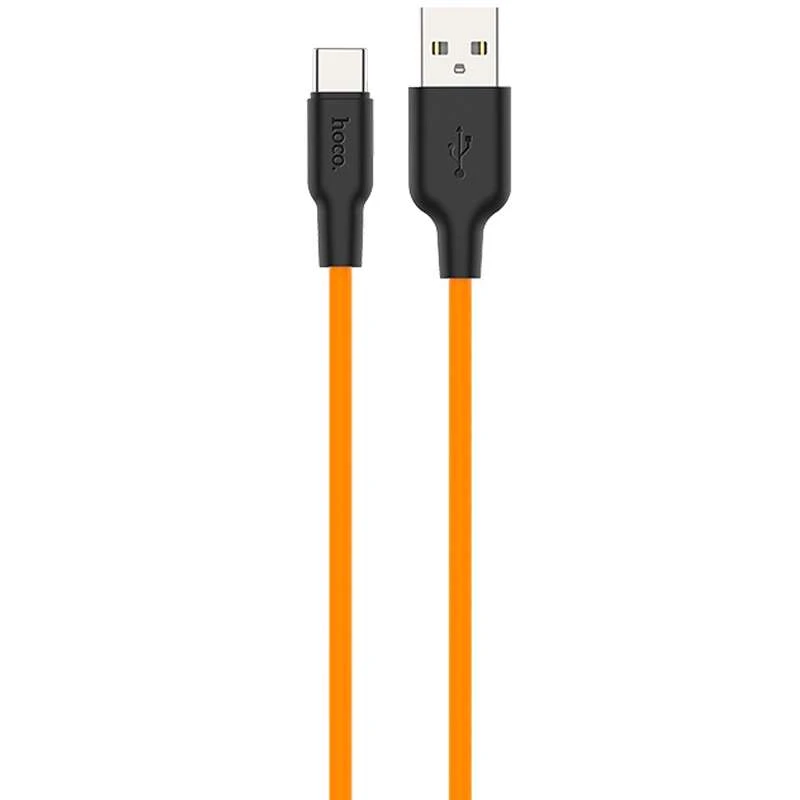 

Дата кабель Hoco X21 Plus Silicone Type-C Cable (1m) (Black / Orange)