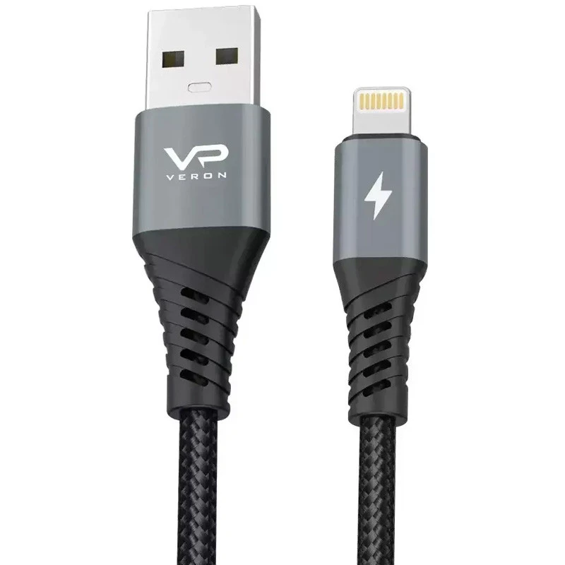

Дата кабель Veron NL09 Nylon USB to Lightning 2.4A (0.25m) (Black)