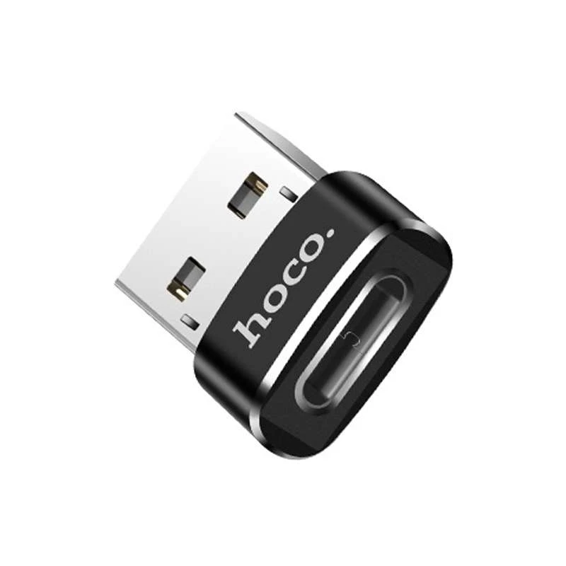 Перехідник Hoco UA6 OTG USB Female to Type-C Male – Чорний. Фото 3 з 8
