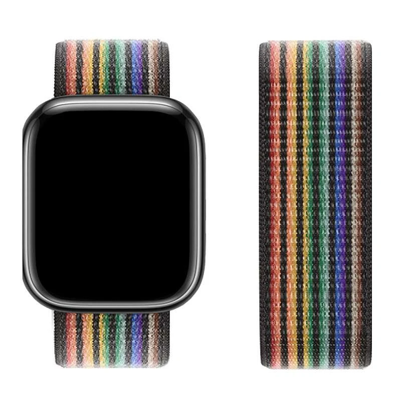 

Ремінець Hoco WA02 Original series Apple watch (38/40/41mm) (Black Rainbow)