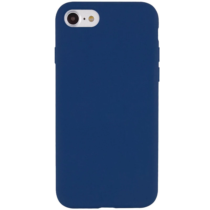 Чехол с закрытым низом Silicone Case для Apple iPhone SE (2020) – Синий / Deep navy. Фото 1 из 1