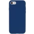 Чехол с закрытым низом Silicone Case для Apple iPhone SE (2020) – Синий / Deep navy. Фото 1 из 1