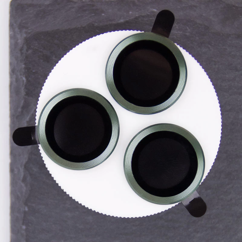 Металеве захисне скло на камеру на Apple iPhone 13 Pro Max (6.7") – Зелений / Dark green. Фото 3 з 5