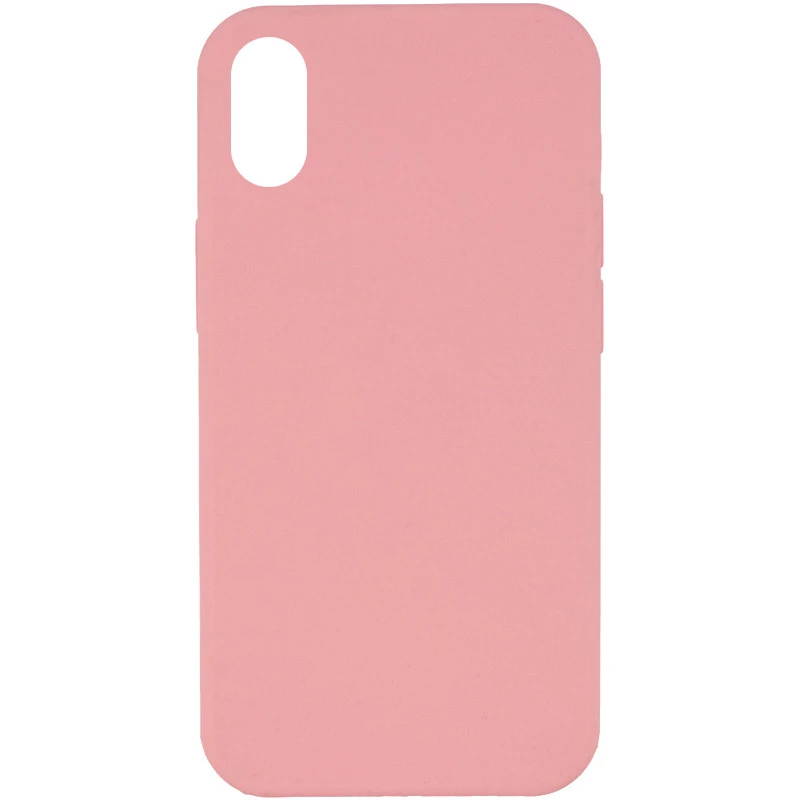 

Чехол с зарытым низом Silicone Case для Apple iPhone X (5.8") (Розовый / Pink), Рожевий / pink