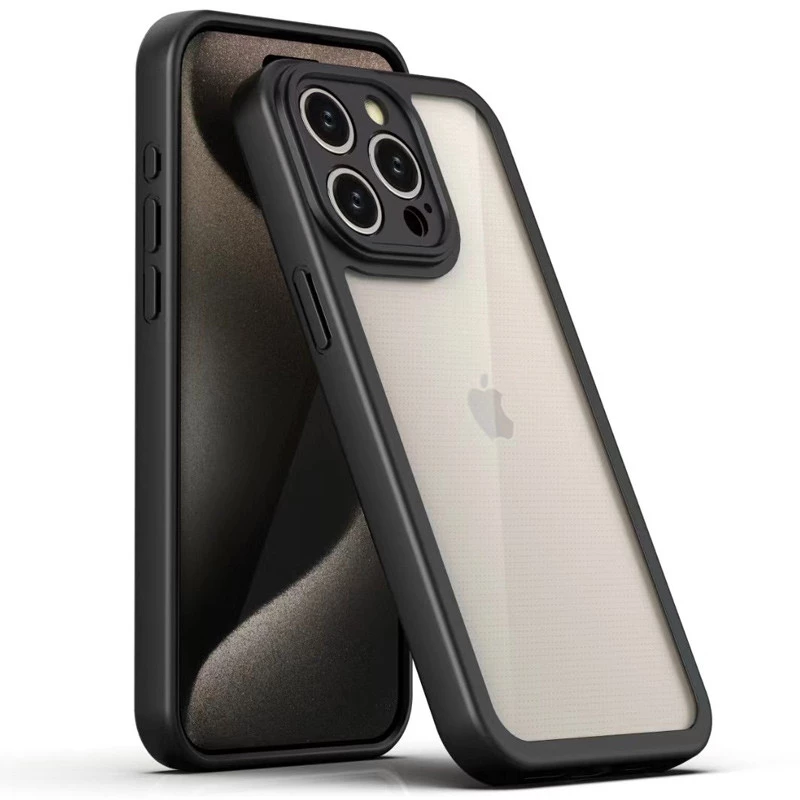 

Прозорий силіконовий чохол з кольоровою на окантовкою на Apple iPhone 11 Pro Max (6.5") (Black)