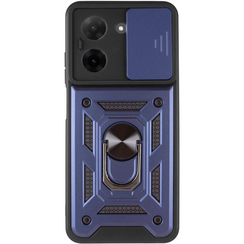 Удароміцний чохол Ummi Camshield Serge Ring (in box) для Xiaomi Poco C71 – Синій. Фото 2 з 6