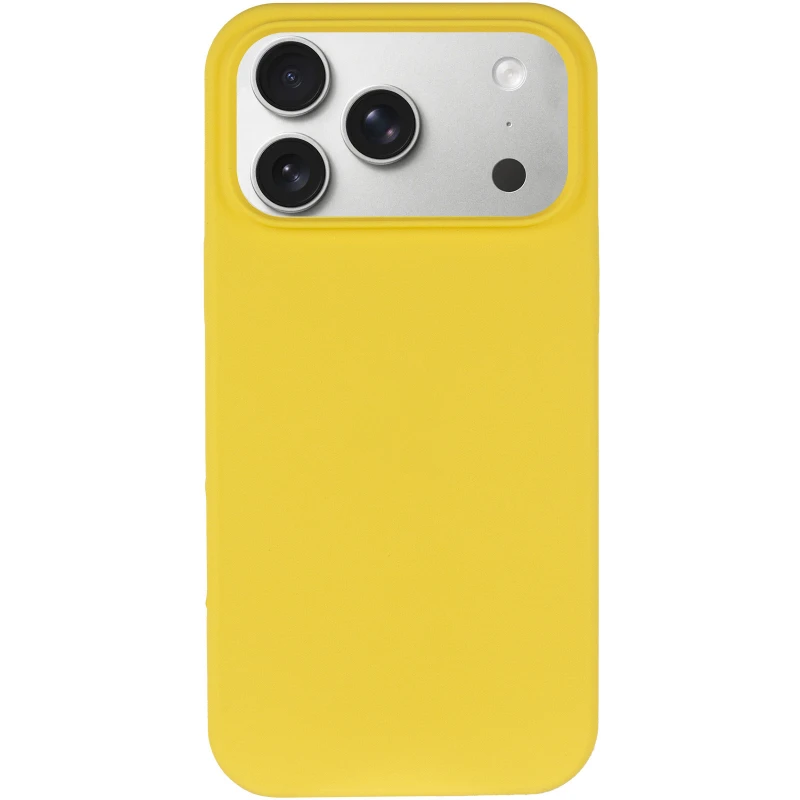 Чохол з закритим низом Silicone Case на Apple iPhone 17 Pro Max (6.9") – Жовтий / Yellow. Фото 4 з 7