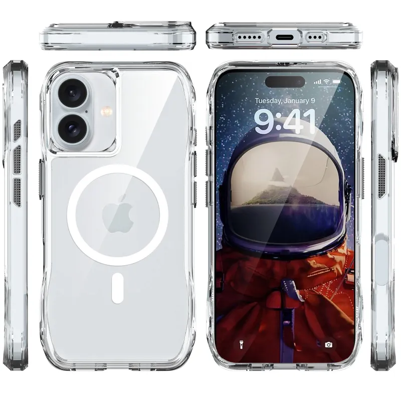 Чохол TPU Space Octagon with Magnetic Fit для Apple iPhone 17 (6.3") – Clear. Фото 3 з 5