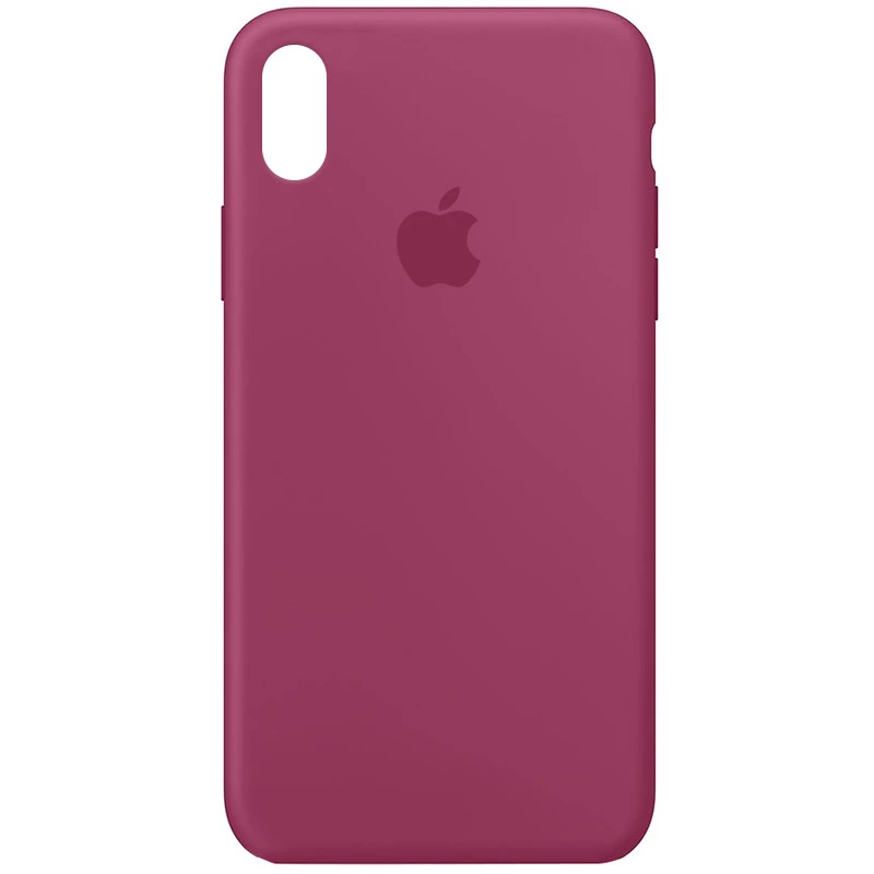Чехол Silicone Case с закрытым низом для Apple iPhone XS Max (6.5") – Малиновый / Pomegranate. Фото 1 из 1