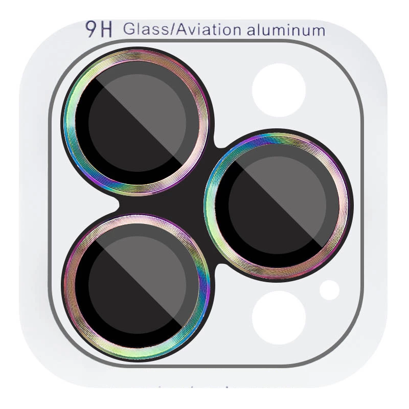 Металеве захисне скло на камеру на Apple iPhone 16 Pro Max – Бузковий / Rainbow. Фото 1 з 6