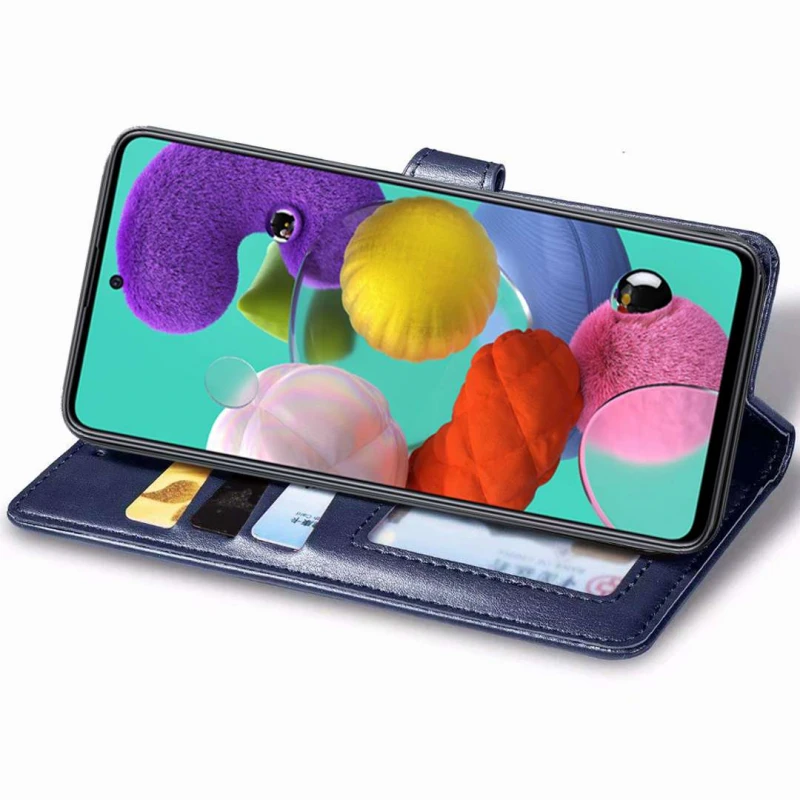 Чехол-книжка GETMAN галлант для Samsung Galaxy A51 – Синий. Фото 3 из 4