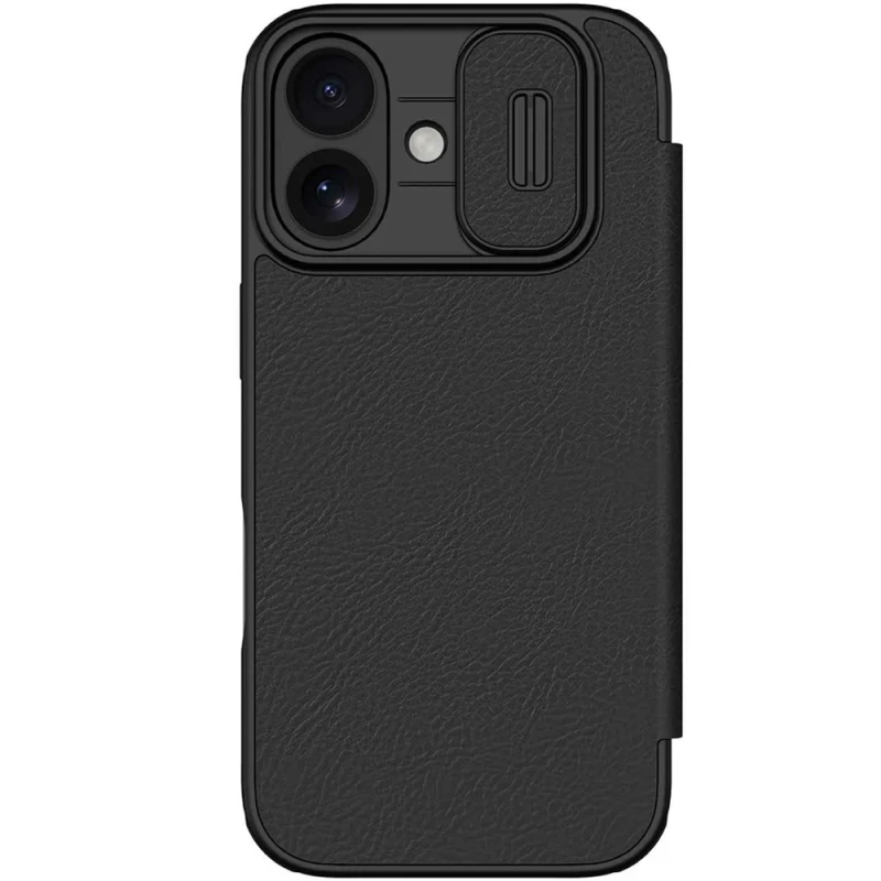 Шкіряний чохол-книжка Nillkin Qin Pro Camshield для Apple iPhone 17 (6.3") – Black. Фото 3 з 6