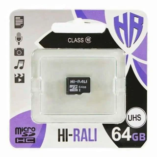 Карта пам'яті Hi-Rali microSDXC (UHS-1) 64 GB Card Class 10 без адаптера фото 1 з 1