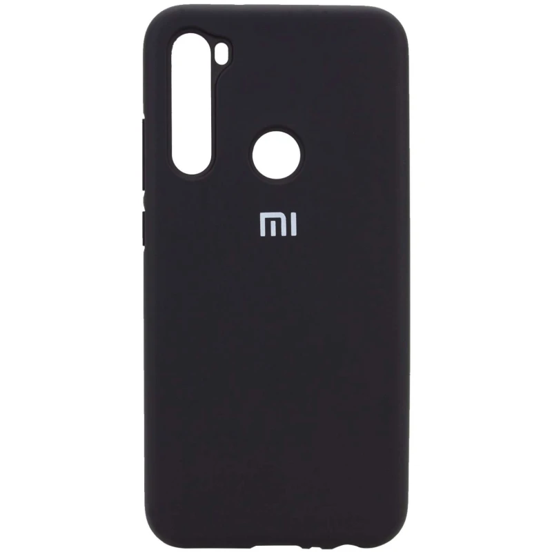 Чехол Silicone Case с закрытым низом для Xiaomi Redmi Note 8 – Черный / Black. Фото 1 из 3