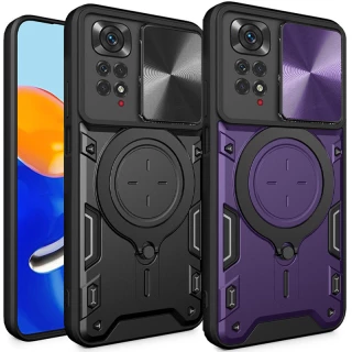 Ударопрочный чехол Bracket Ringstand с защитной шторкой для камеры для Xiaomi Redmi Note 11 (Global) / Note 11S фото 1 Ударопрочный чехол Bracket Ringstand с защитной шторкой для камеры для Xiaomi Redmi Note 11 (Global) / Note 11S фото 1 из 1