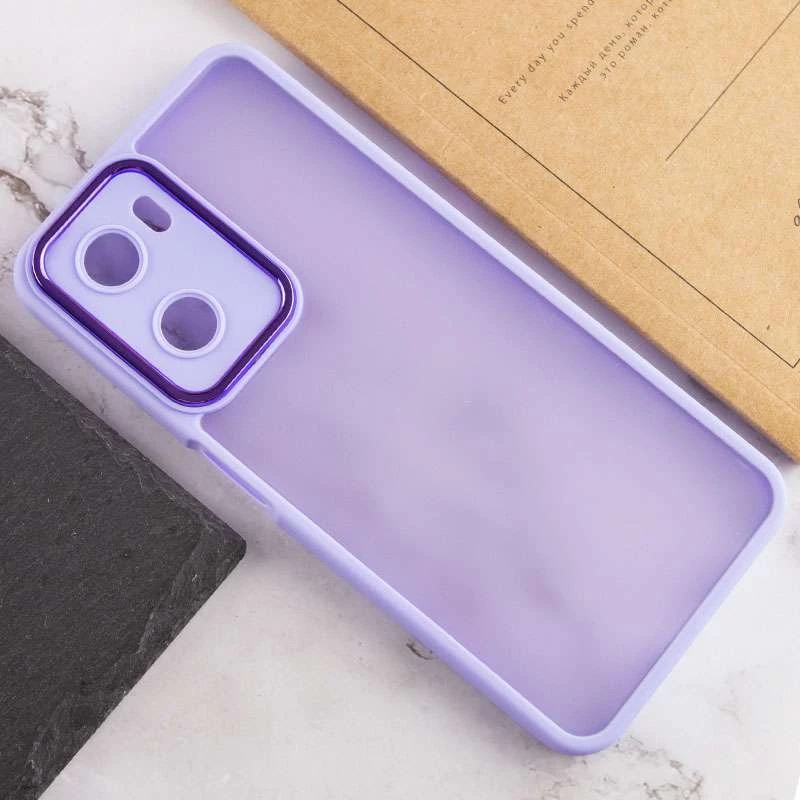 TPU+PC чехол Accent для Oppo A57s – White / Purple. Фото 5 из 6