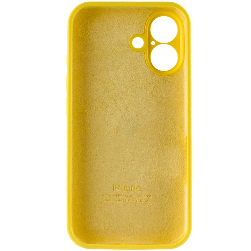 Чохол Silicone Case з захистом камери на Apple iPhone 16 Plus – Жовтий / Yellow. Фото 7 з 8