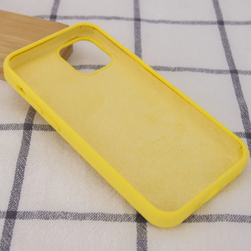 Чохол Silicone Case з закритим низом на Apple iPhone 14 (6.1") – Жовтий / Yellow. Фото 3 з 3